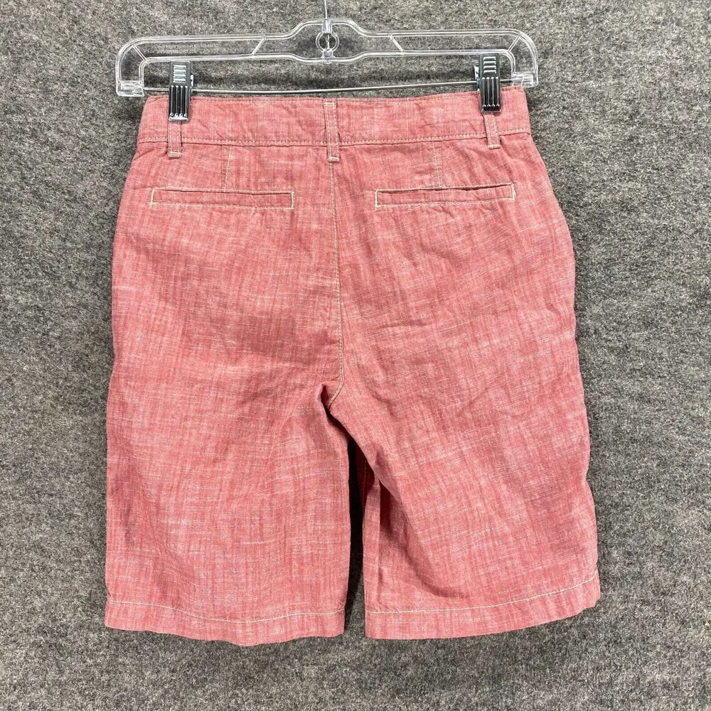 New The Children's Place Shorts Boys 8 Pink Bermuda Pockets Cotton Pockets